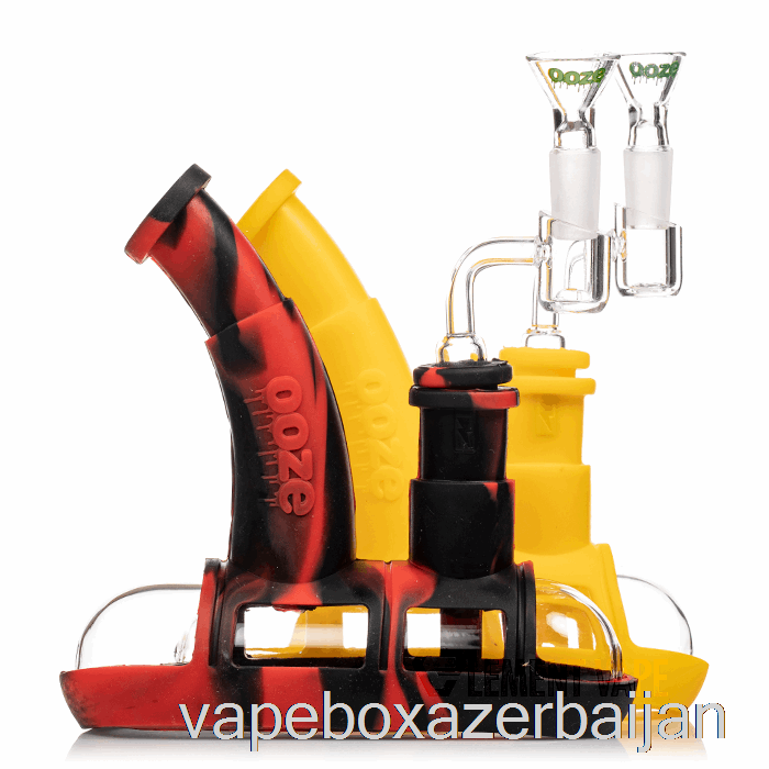 Vape Baku Ooze Steamboat Silicone Water Pipe Rasta (Green / Red / Yellow)